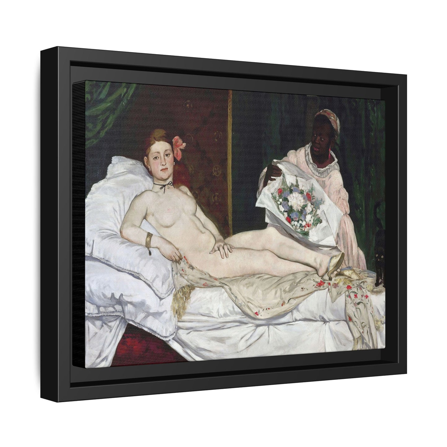 Manet, Édouard - Olympia (1870) - Matte Canvas, Framed