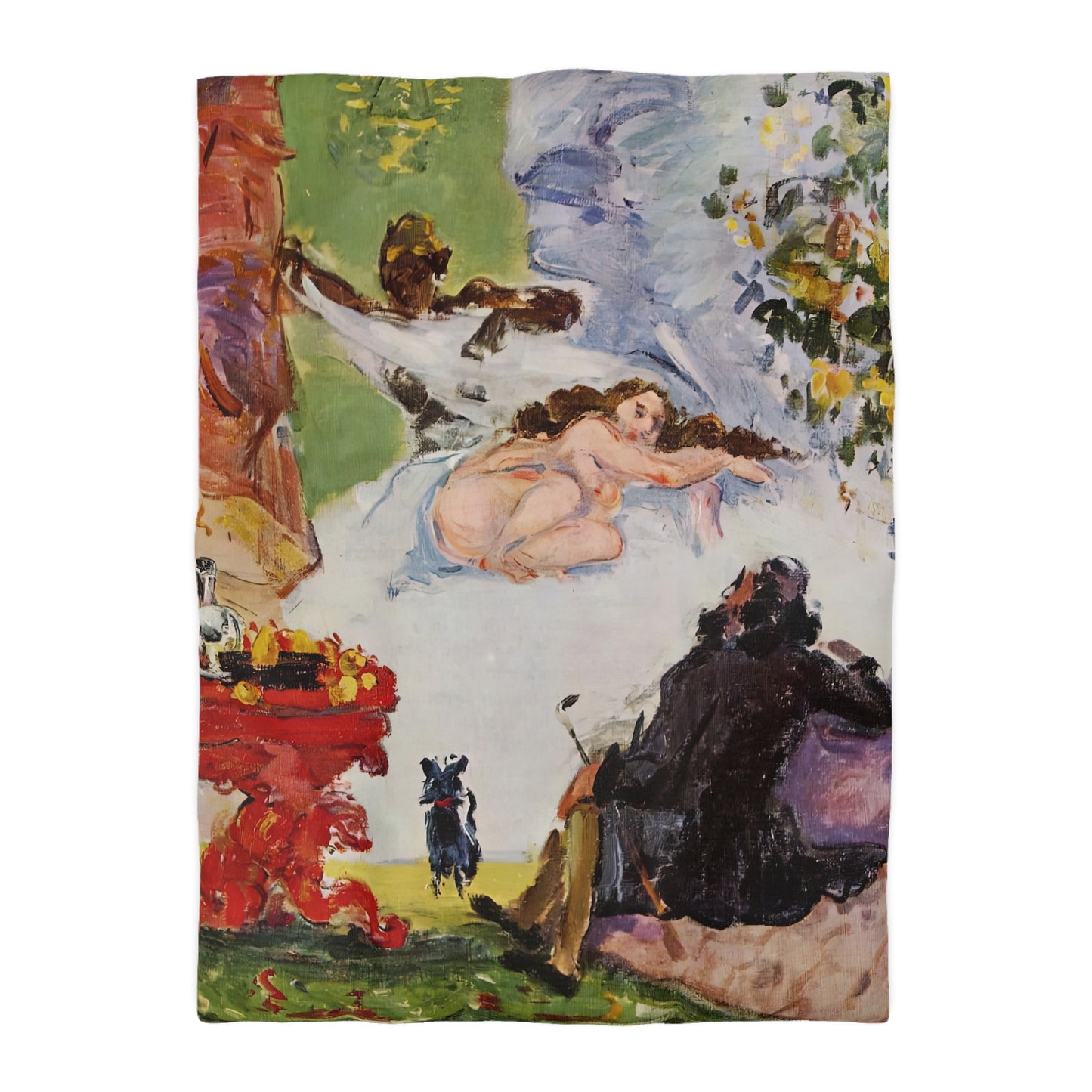 Cézanne, Paul - A Modern Olympia (1874) - Microfiber Duvet Cover