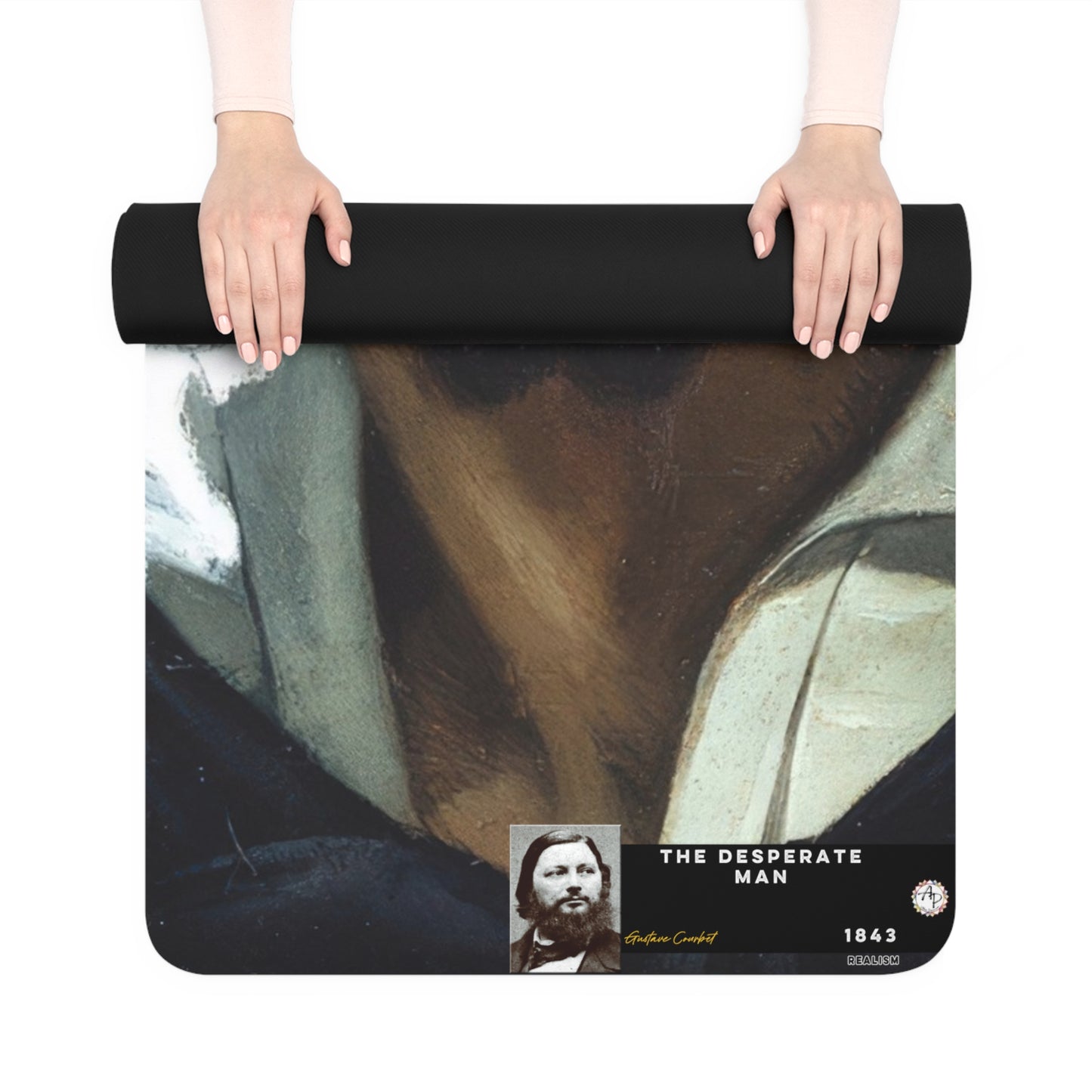 Courbet, Gustave - The Desperate Man (1843) - Rubber Yoga Mat