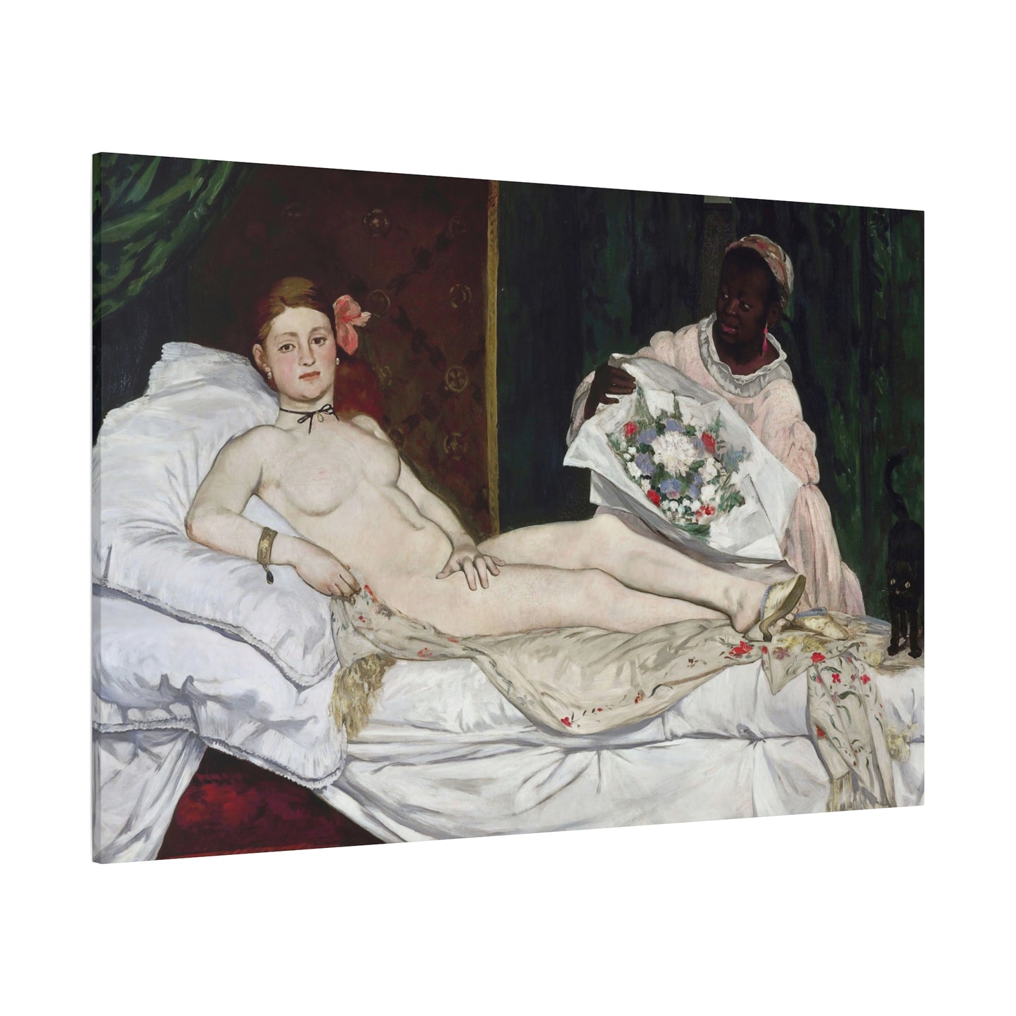 Manet, Édouard - Olympia (1870) - Canvas Block, unframed