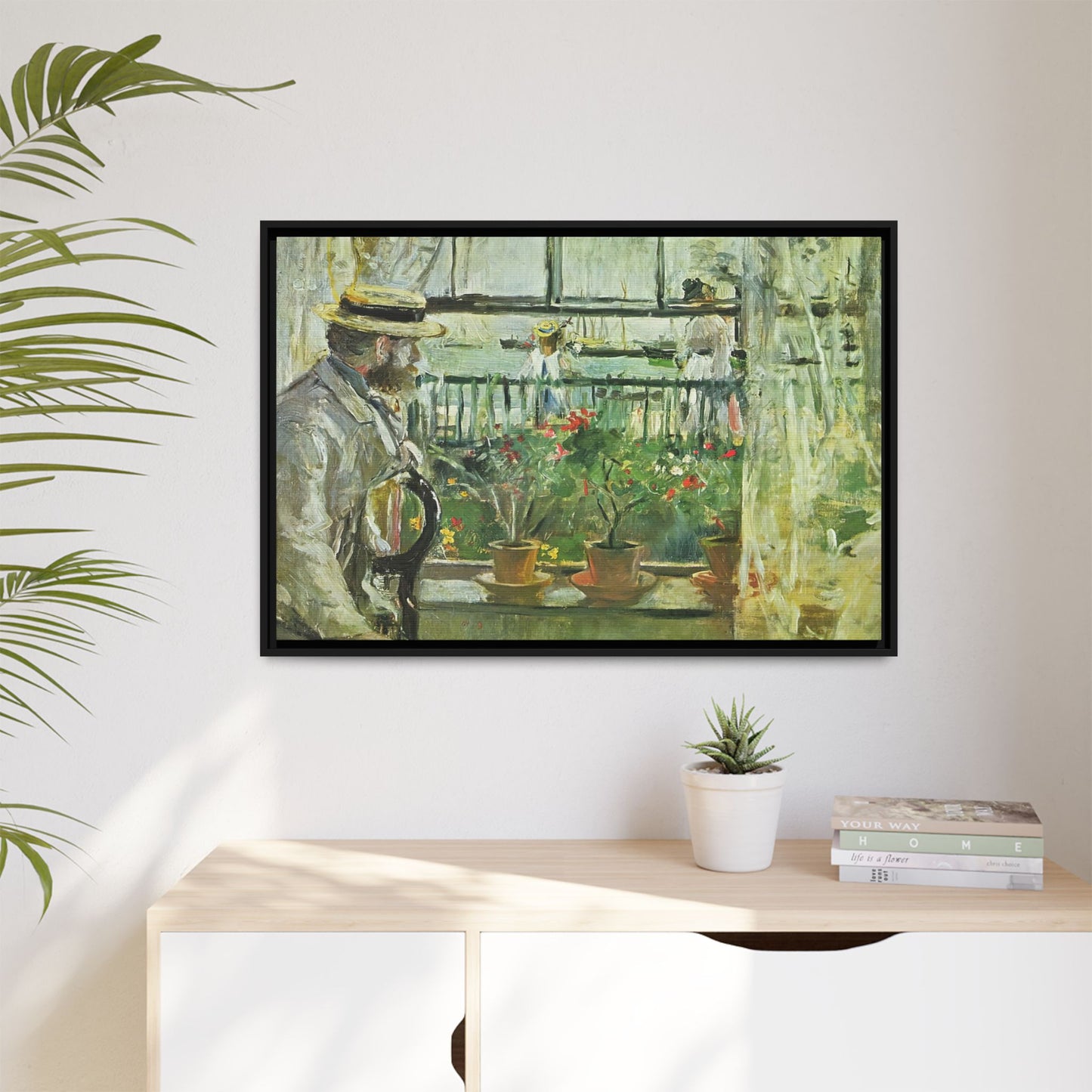 Morisot, Berthe - Eugene Manet on the Isle of Wight (1875) - Matte Canvas, Framed