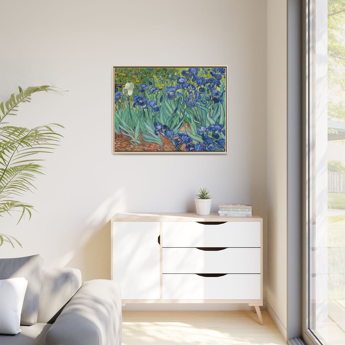 Van Gogh, Vincent - Irises (1889) - Matte Canvas, Framed