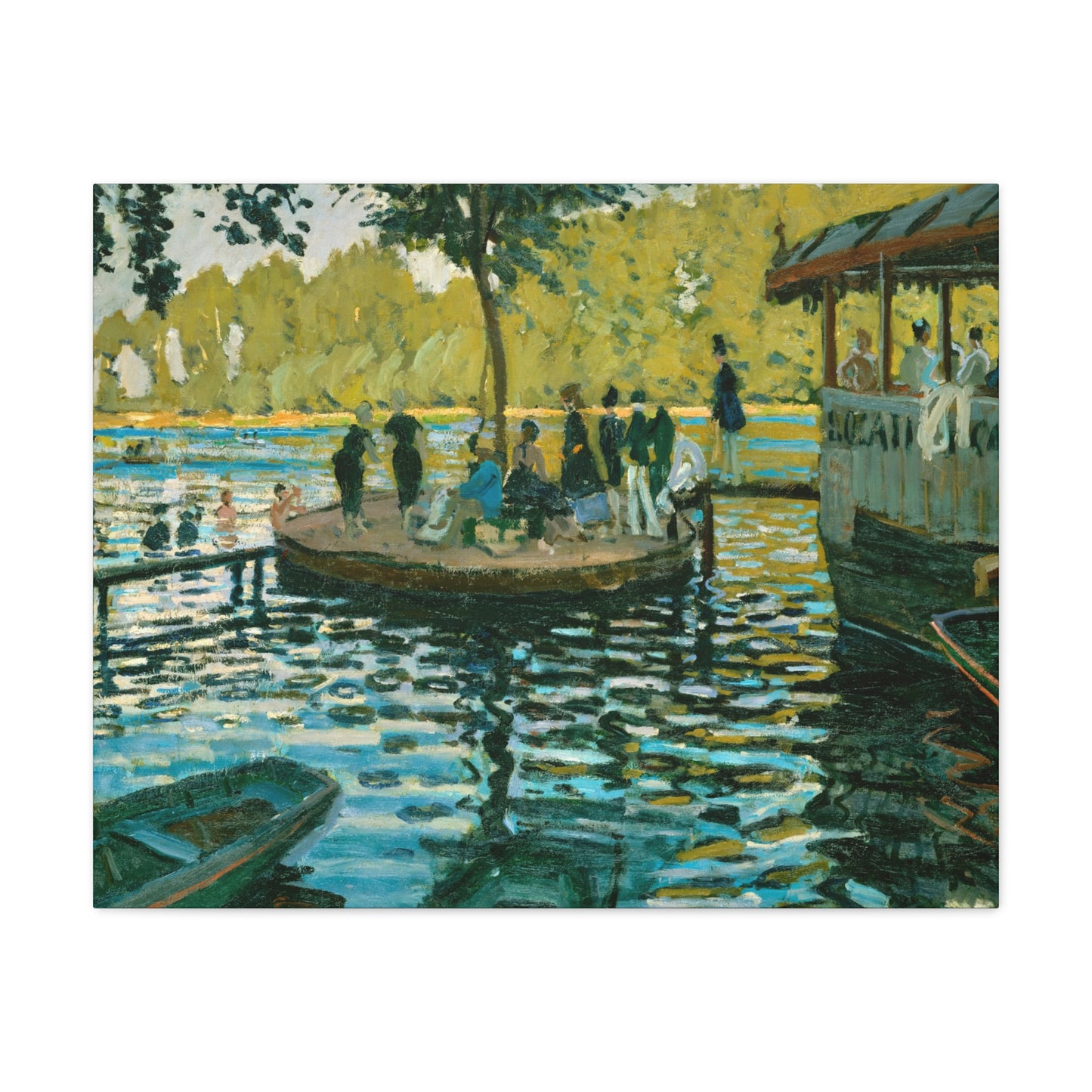 Monet, Claude - La Grenouillere (1869) - Canvas Block, unframed