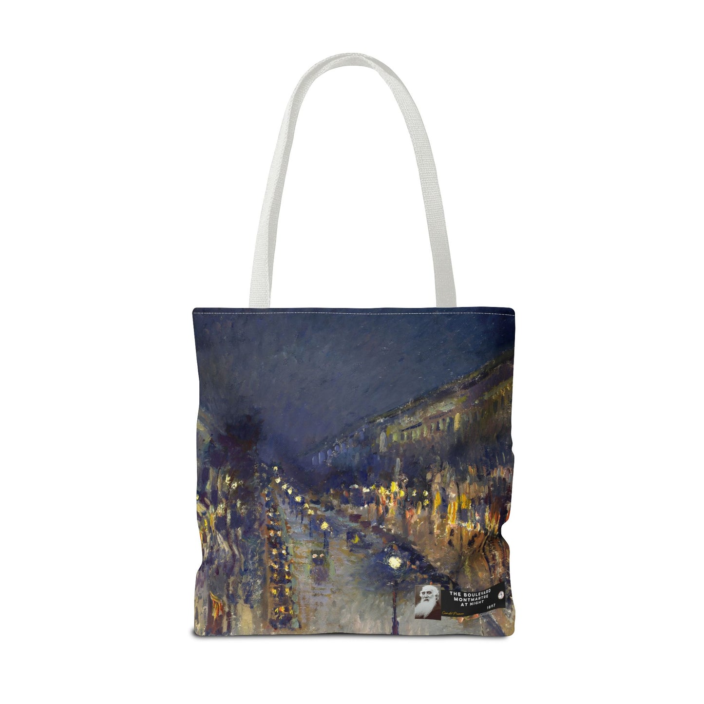 Pissarro, Camille - The Boulevard Montmartre At Night (1897) - Tote Bag