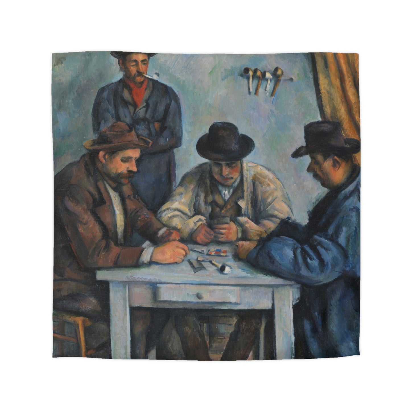 Cézanne, Paul - The Card Players (1892) - Microfiber Duvet Cover