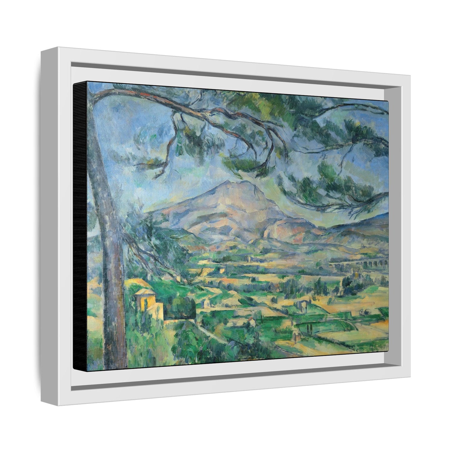 Cézanne, Paul - Mont Sainte-Victoire with Large Pine (1887) - Matte Canvas, Framed