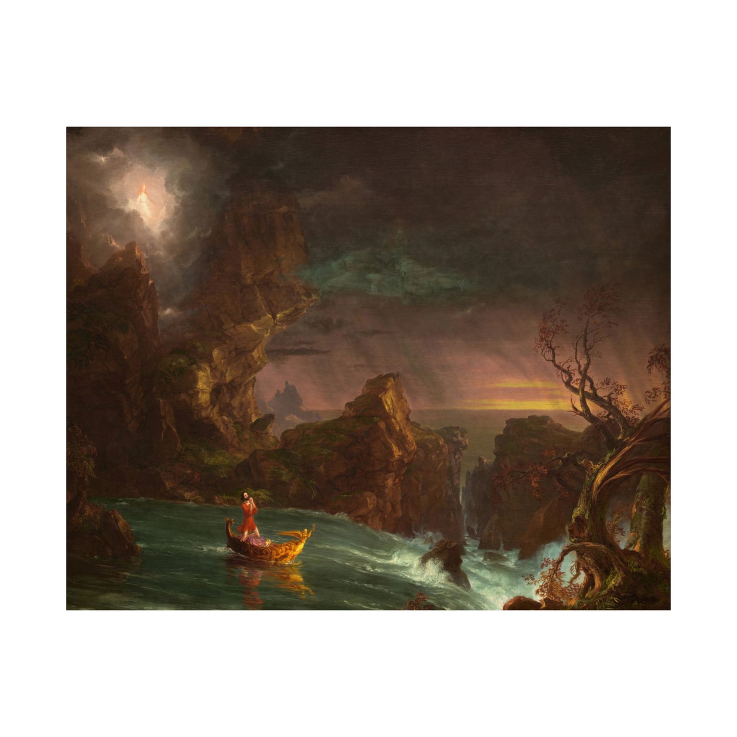 Cole. Thomas - The Voyage of Life: Manhood (1842)- Satin Posters