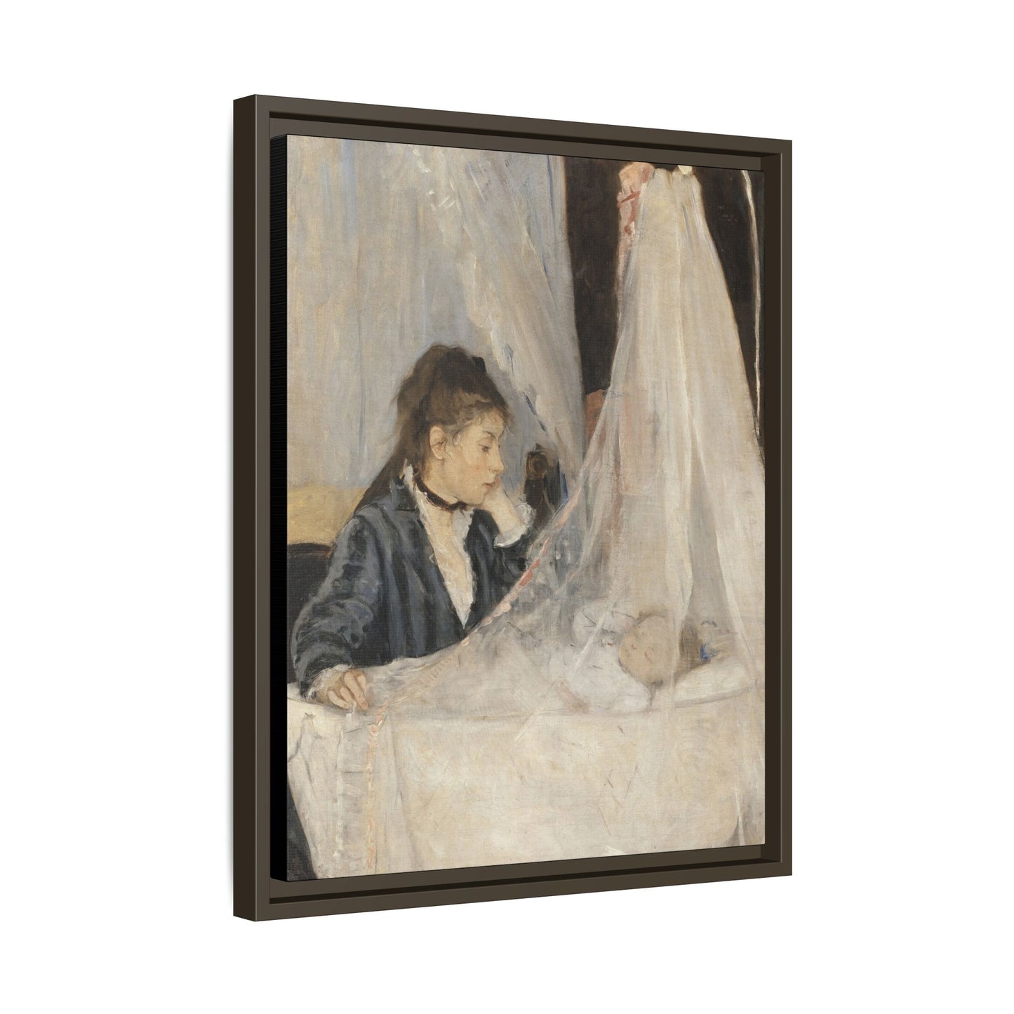 Morisot, Berthe - The Cradle (1872) - Matte Canvas, Framed