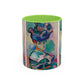 Matisse, Henri - Woman with a Hat (1905) - Colorful Accent Mugs