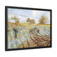 Pissarro, Camille - Hoarfrost (1873) - Matte Canvas, Framed