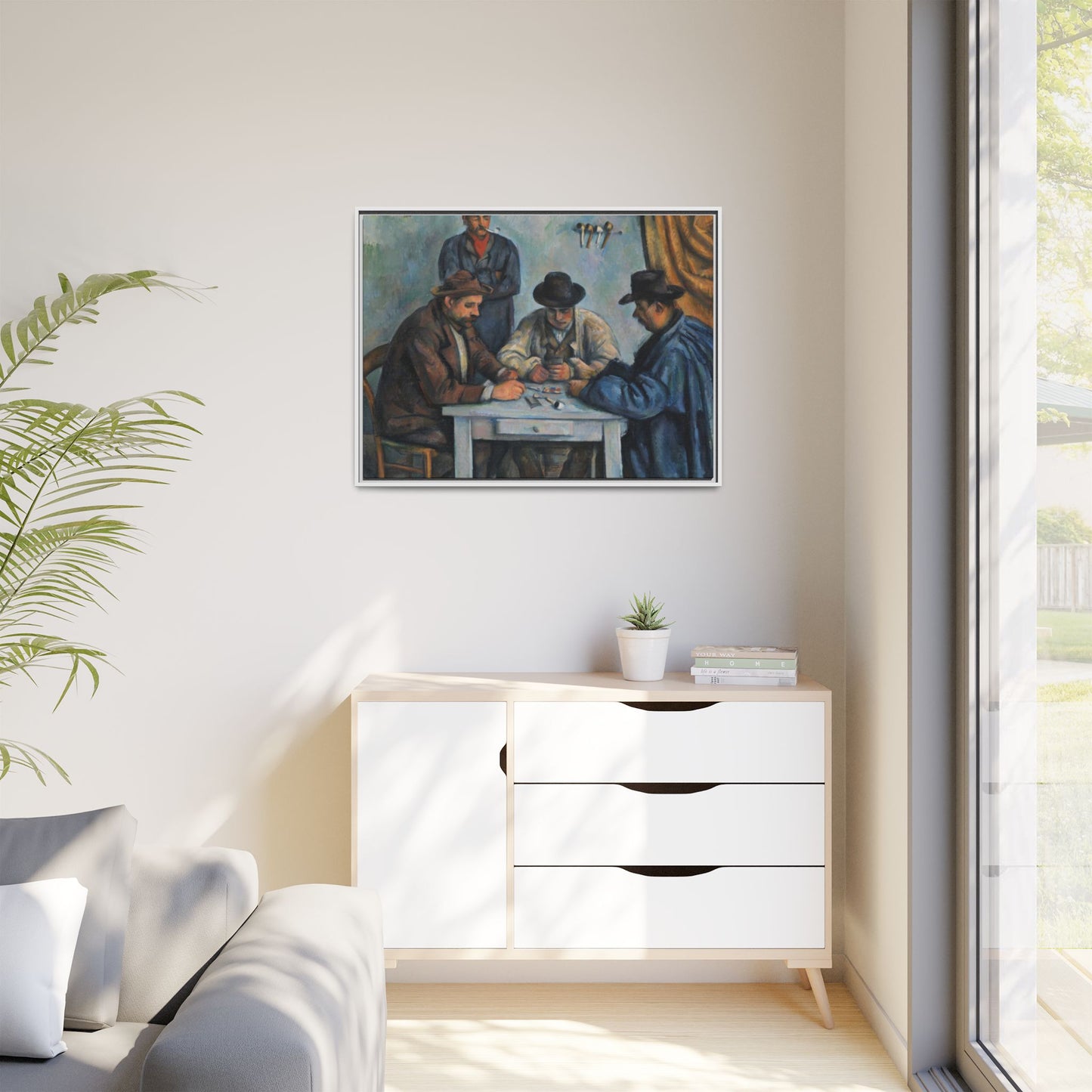 Cézanne, Paul - The Card Players (1892) - Matte Canvas, Framed