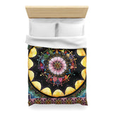 Obsidian Grandmothers Mandala - Microfiber Duvet Cover