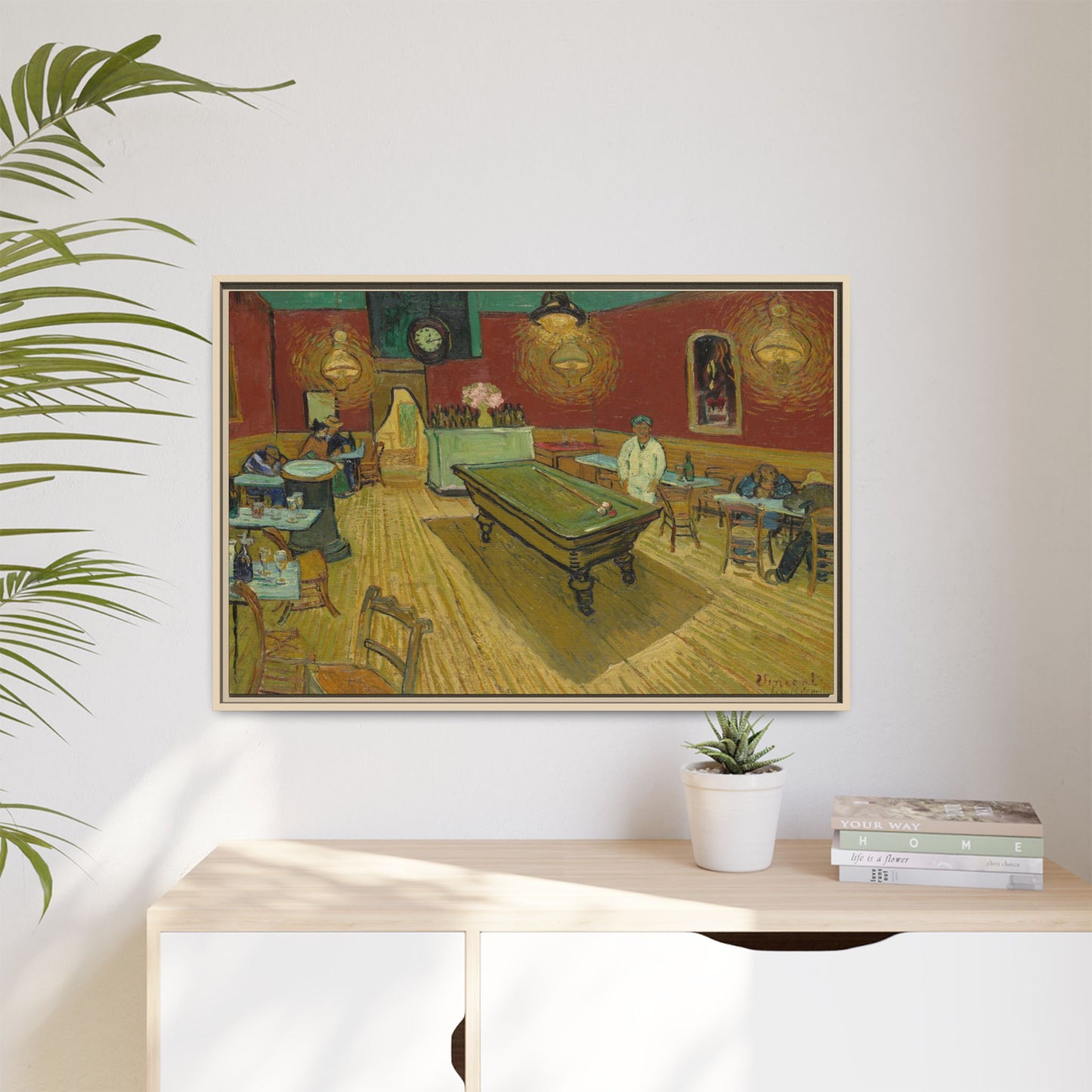 Van Gogh, Vincent - The Night Cafe (1888) - Matte Canvas, Framed