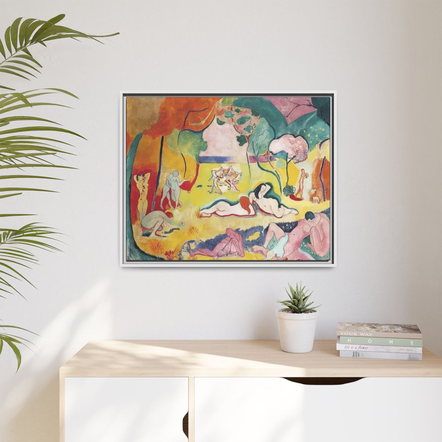 Matisse, Henri - The Joy of Life (1905) - Matte Canvas, Framed