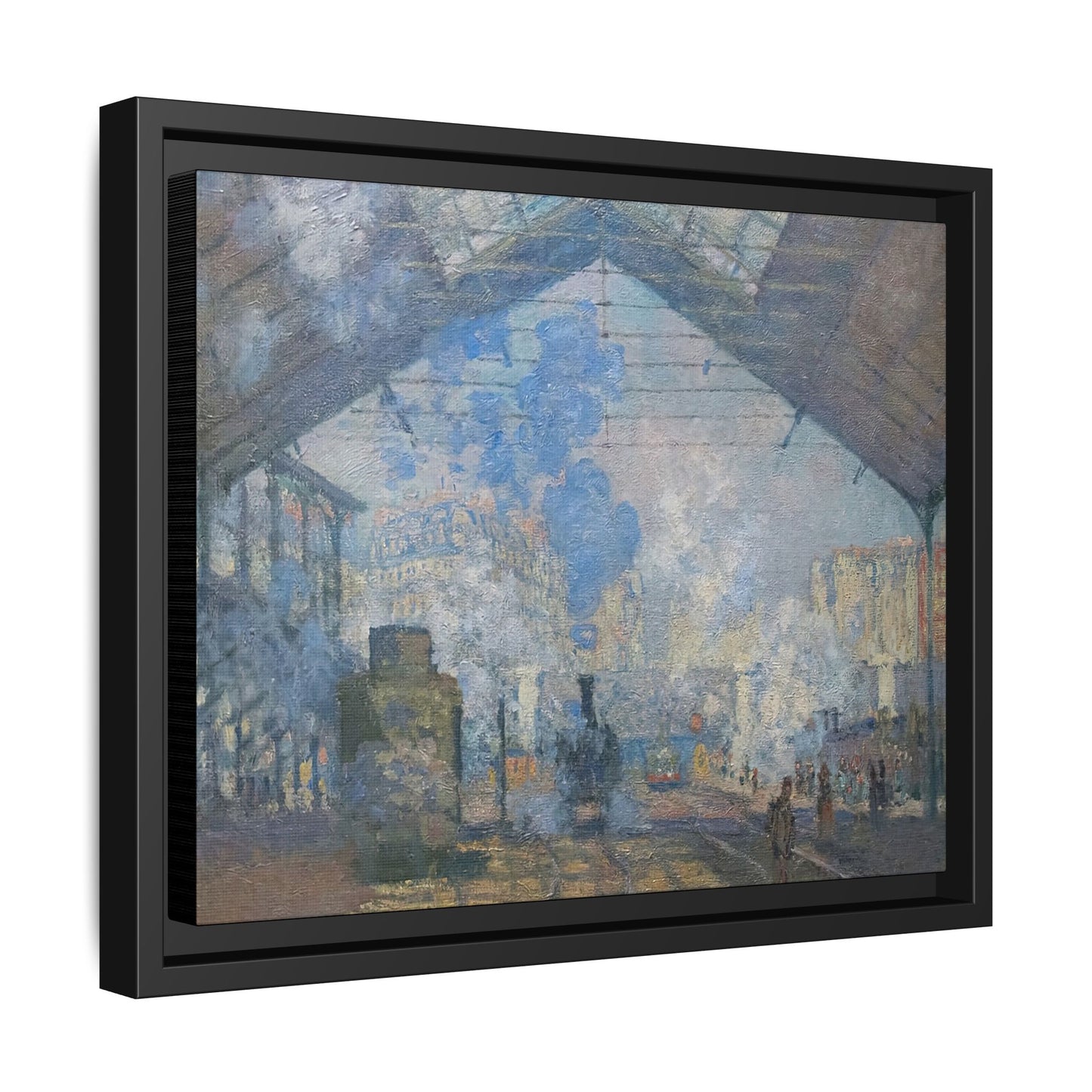 Monet, Claude - Le Gare Saint-Lazare (1877) - Matte Canvas, Framed