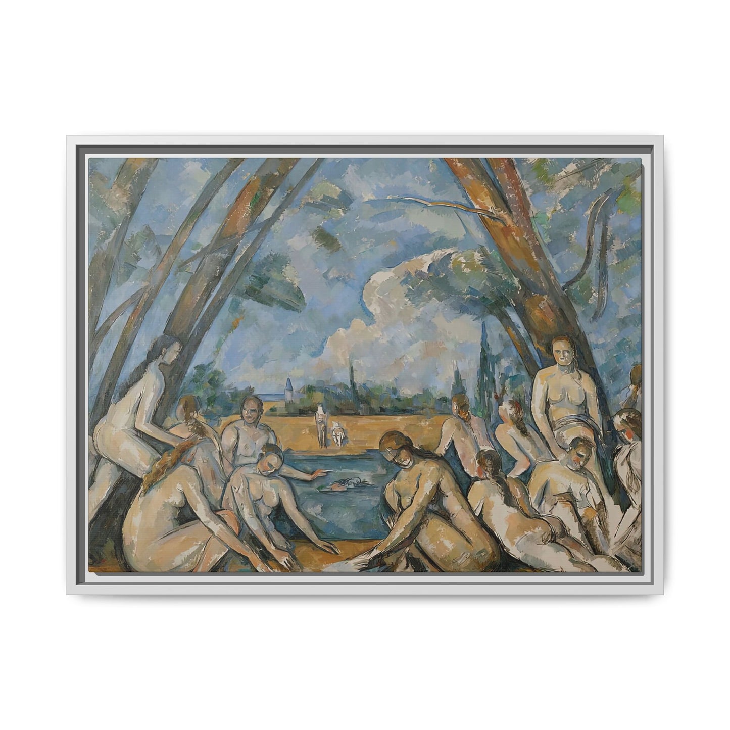 Cézanne, Paul - The Large Bathers (1906) - Matte Canvas, Framed