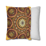Lion Summer Mandala - Suede Square Pillowcase
