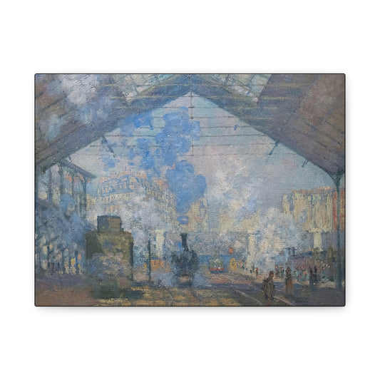 Monet, Claude - Le Gare Saint-Lazare (1877) - Canvas Block, unframed