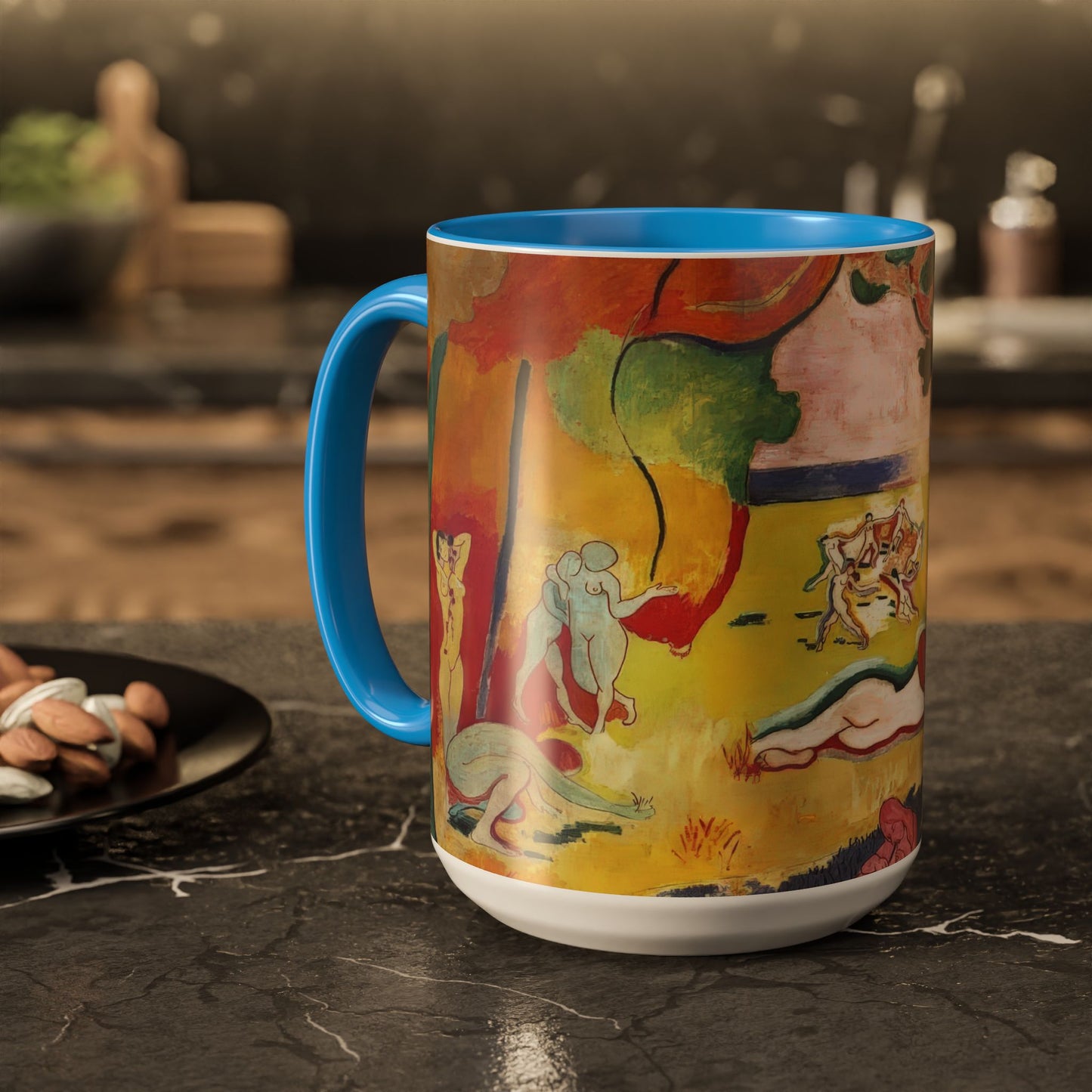 Matisse, Henri - The Joy of Life (1905) - Colorful Accent Mugs