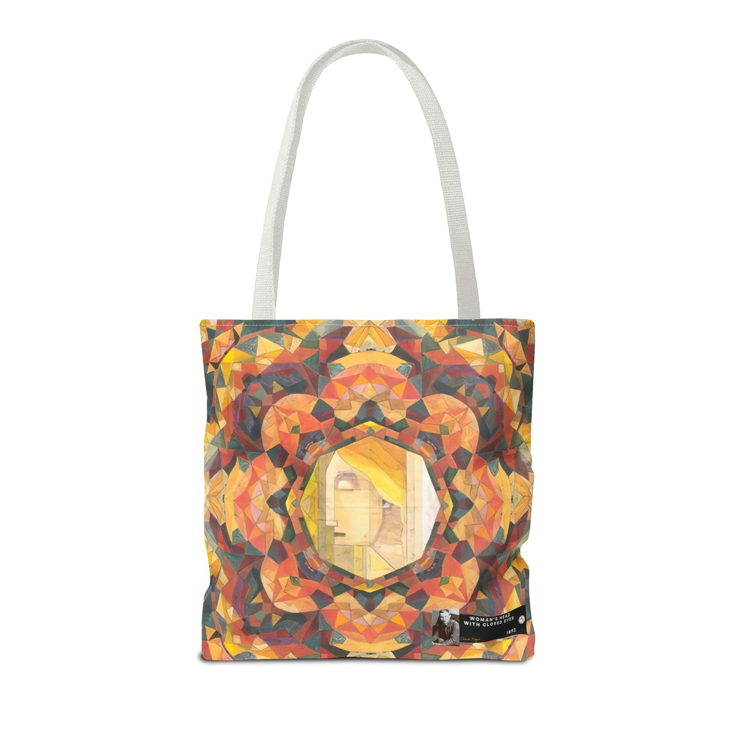 Filiger, Charles - Woman’s Head with Closed Eyes (1893) - Tote Bag