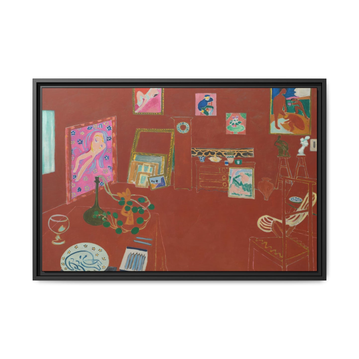 Matisse, Henri - The Red Studio (1911) - Matte Canvas, Framed