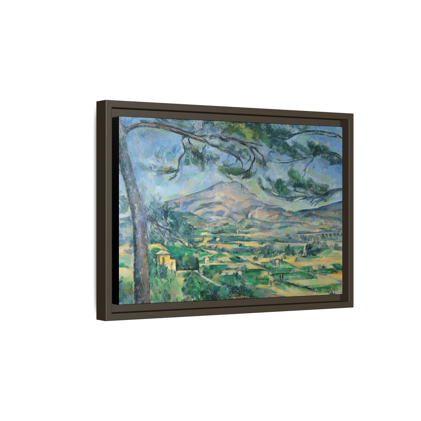 Cézanne, Paul - Mont Sainte-Victoire with Large Pine (1887) - Matte Canvas, Framed
