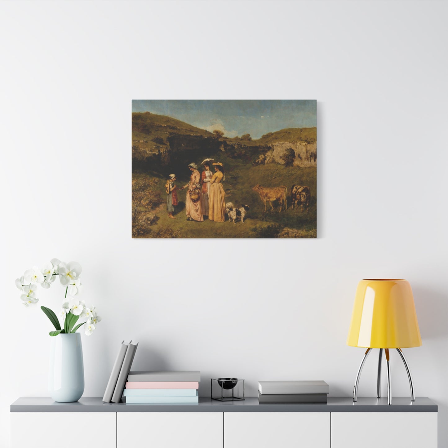 Courbet, Gustave - Young Ladies of the Village (1851) - Canvas Block, unframed