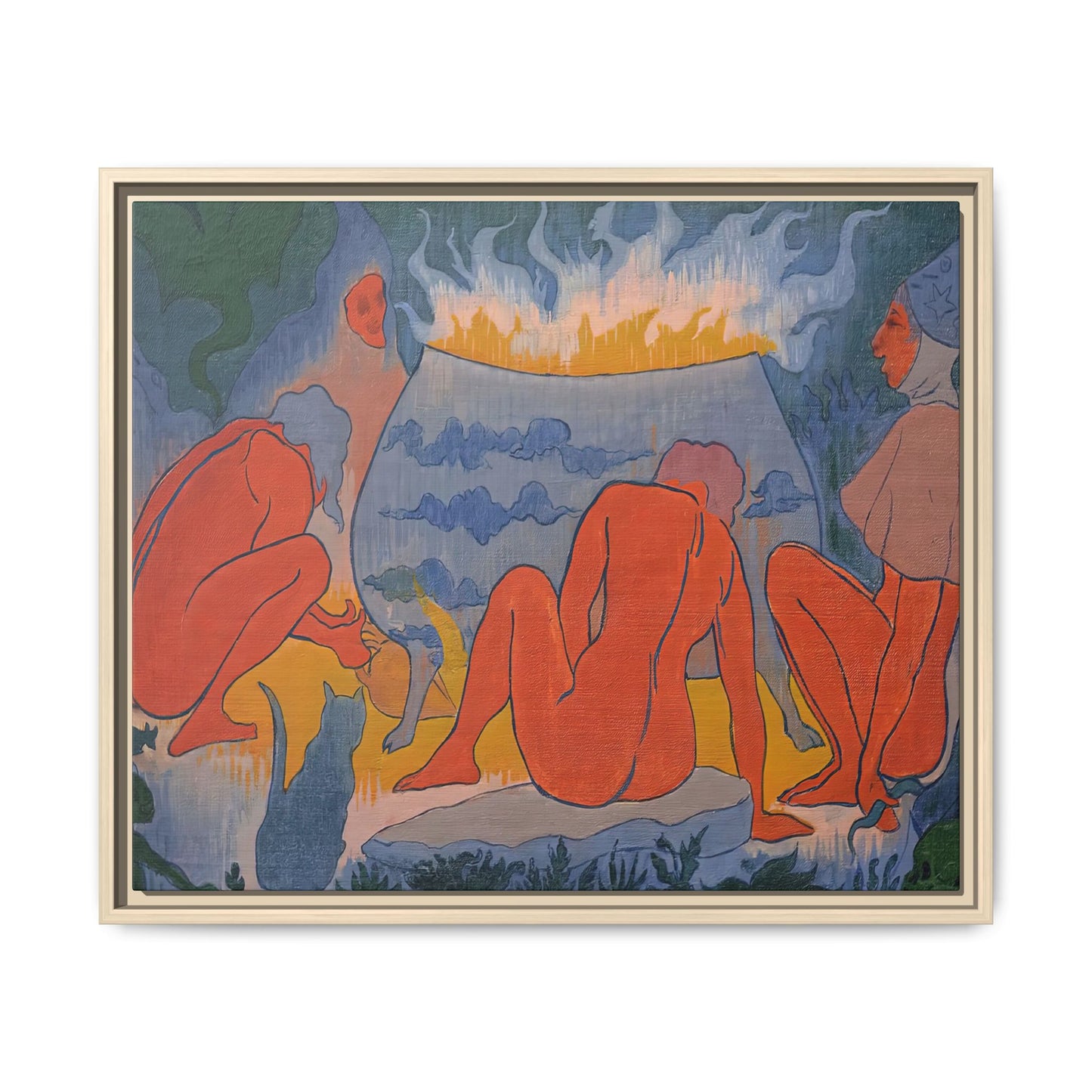 Ranson, Paul - Witches Around the Fire (1891) - Matte Canvas, Framed