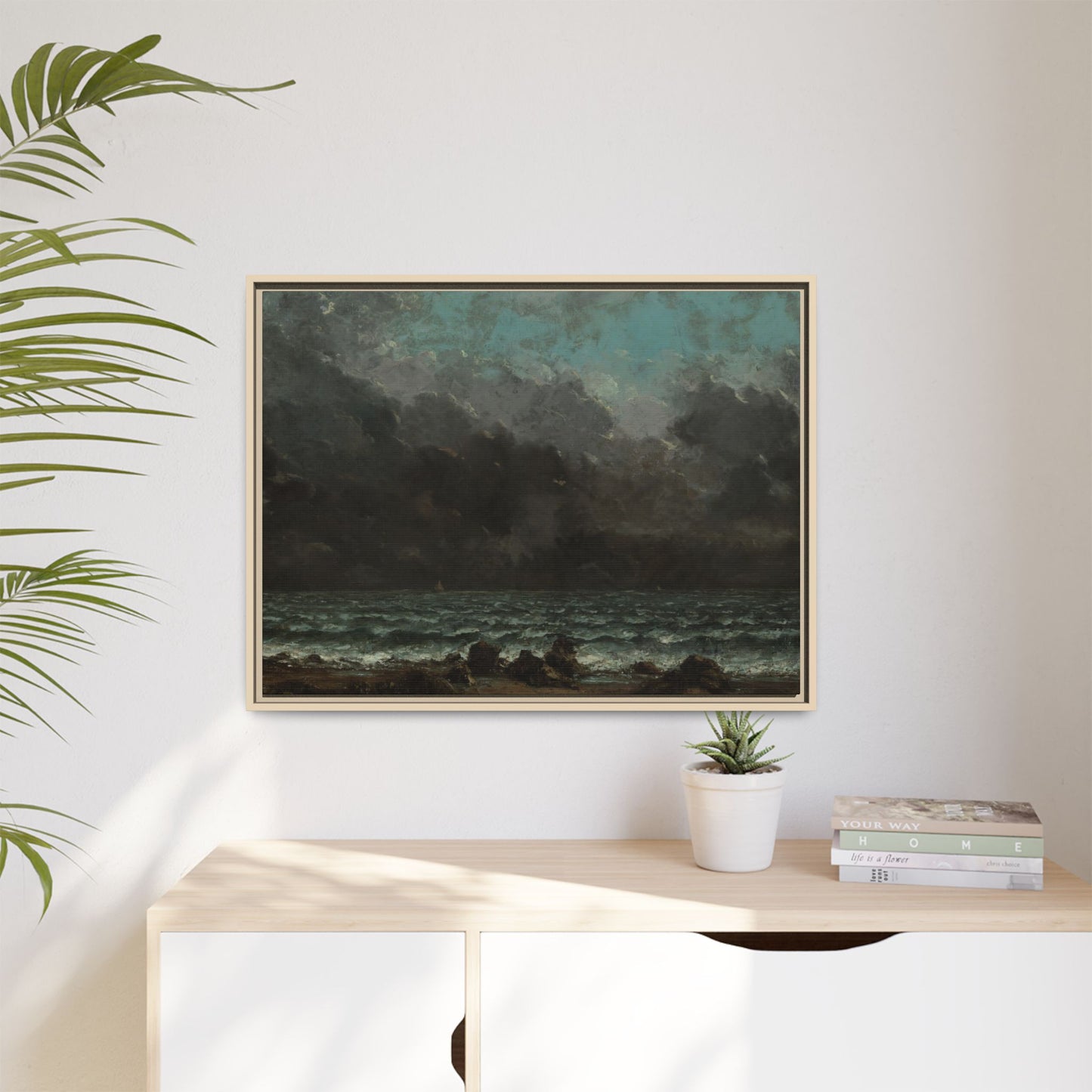 Courbet, Gustave - The Sea (1865) - Matte Canvas, Framed