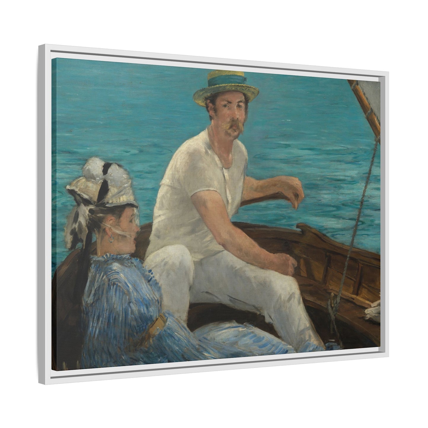Manet, Édouard - Boating (1874) - Matte Canvas, Framed