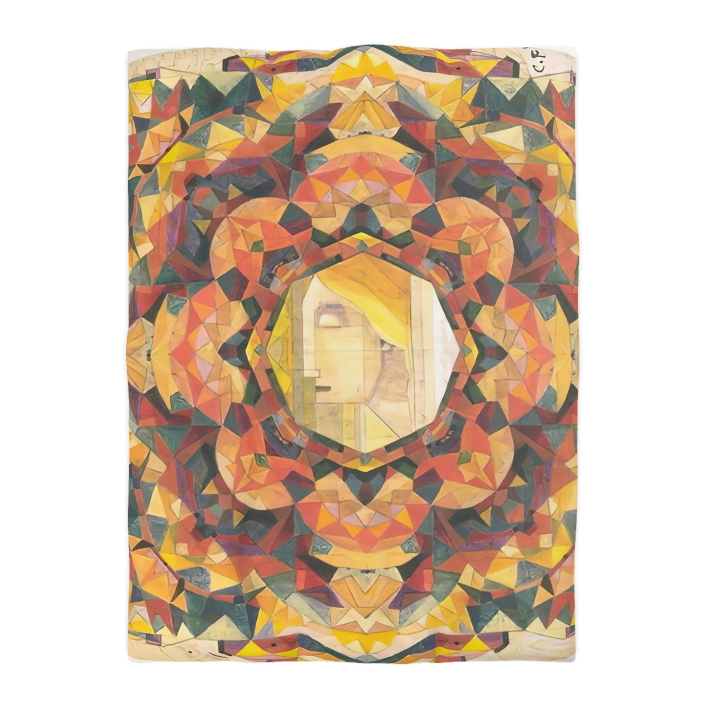 Filiger, Charles - Woman’s Head with Closed Eyes (1893) - Microfiber Duvet Cover