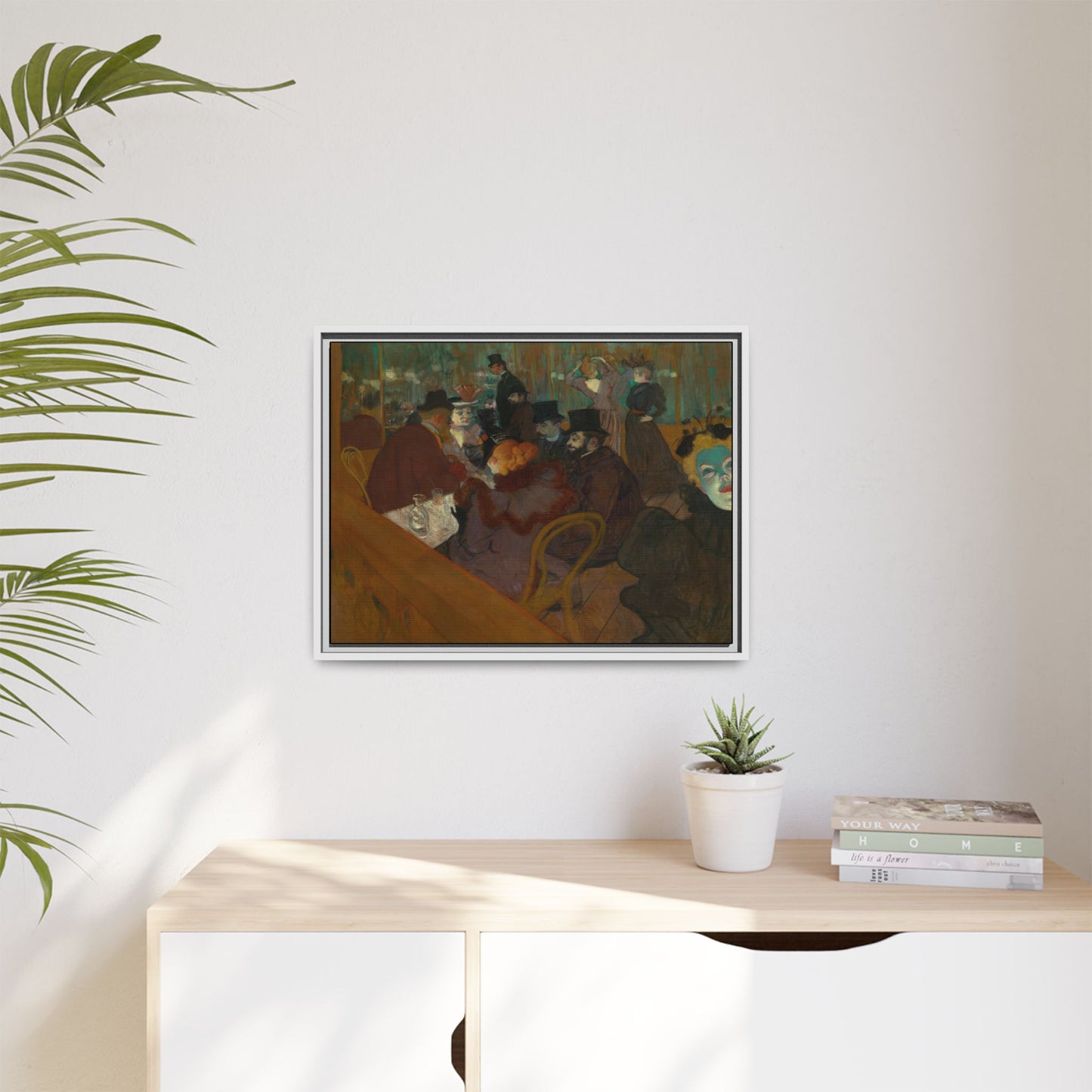Toulouse-Lautrec, Henri - At the Moulin Rouge (1892) - Matte Canvas, Framed