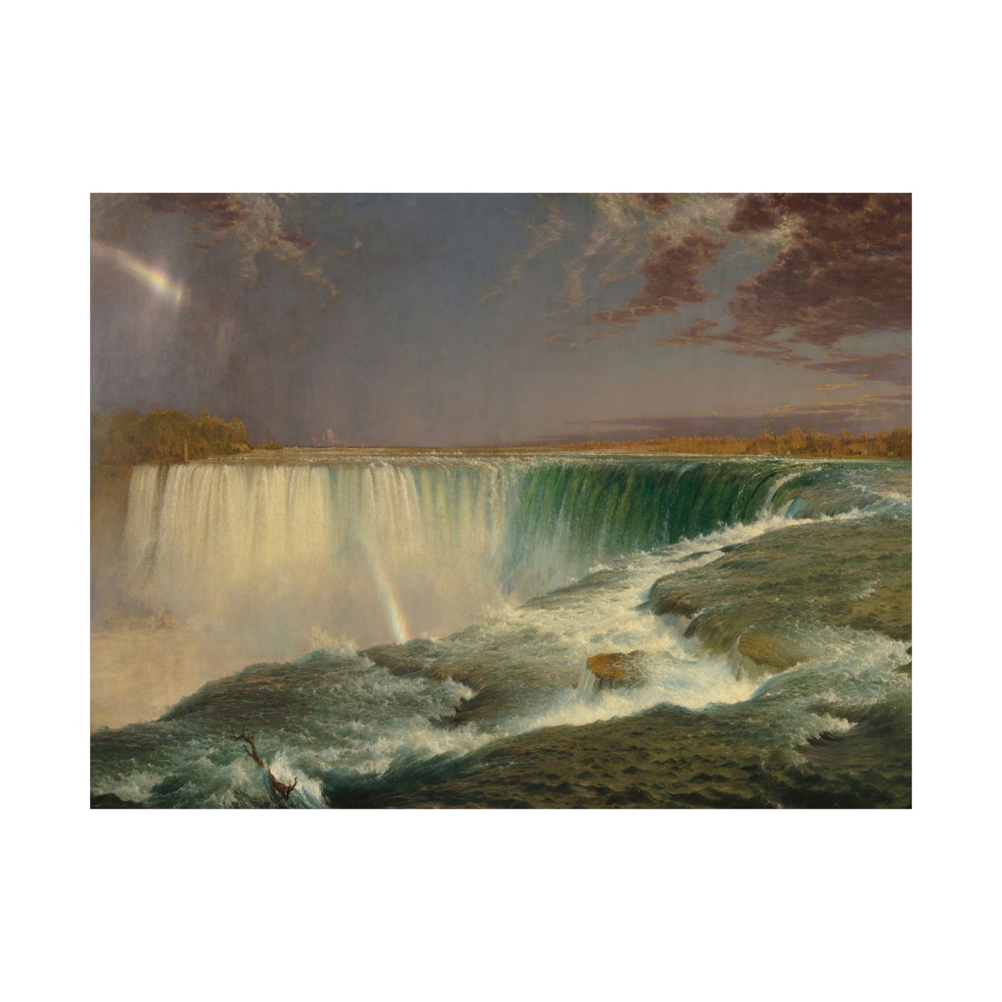 Church, Frederic Edwin - Niagara (1857) - Satin Posters