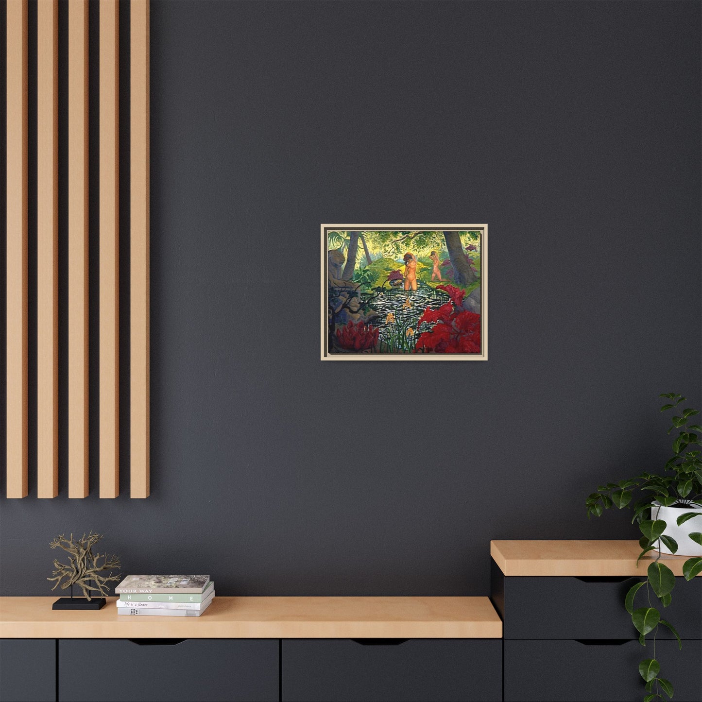 Ranson, Paul - The Lotus Bather (1906) - Matte Canvas, Framed