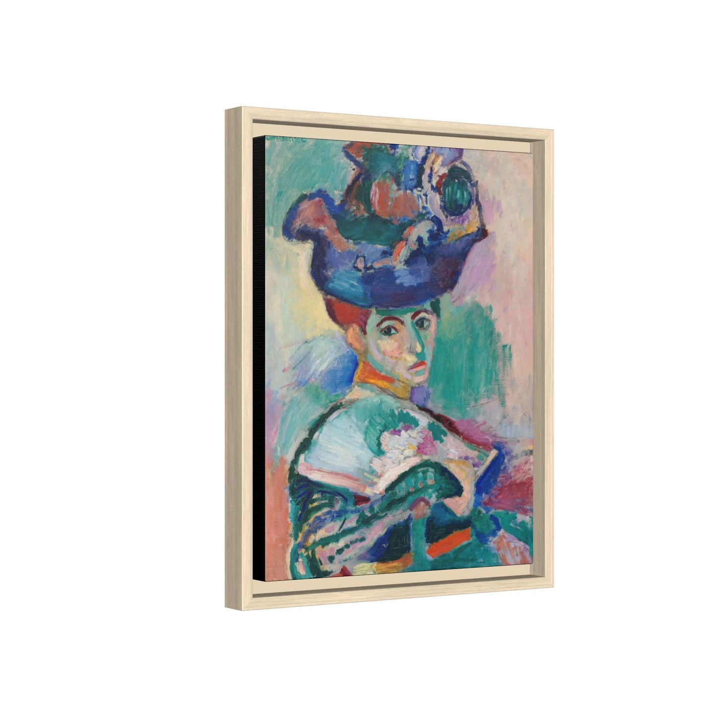 Matisse, Henri - Woman with a Hat (1905) - Matte Canvas, Framed