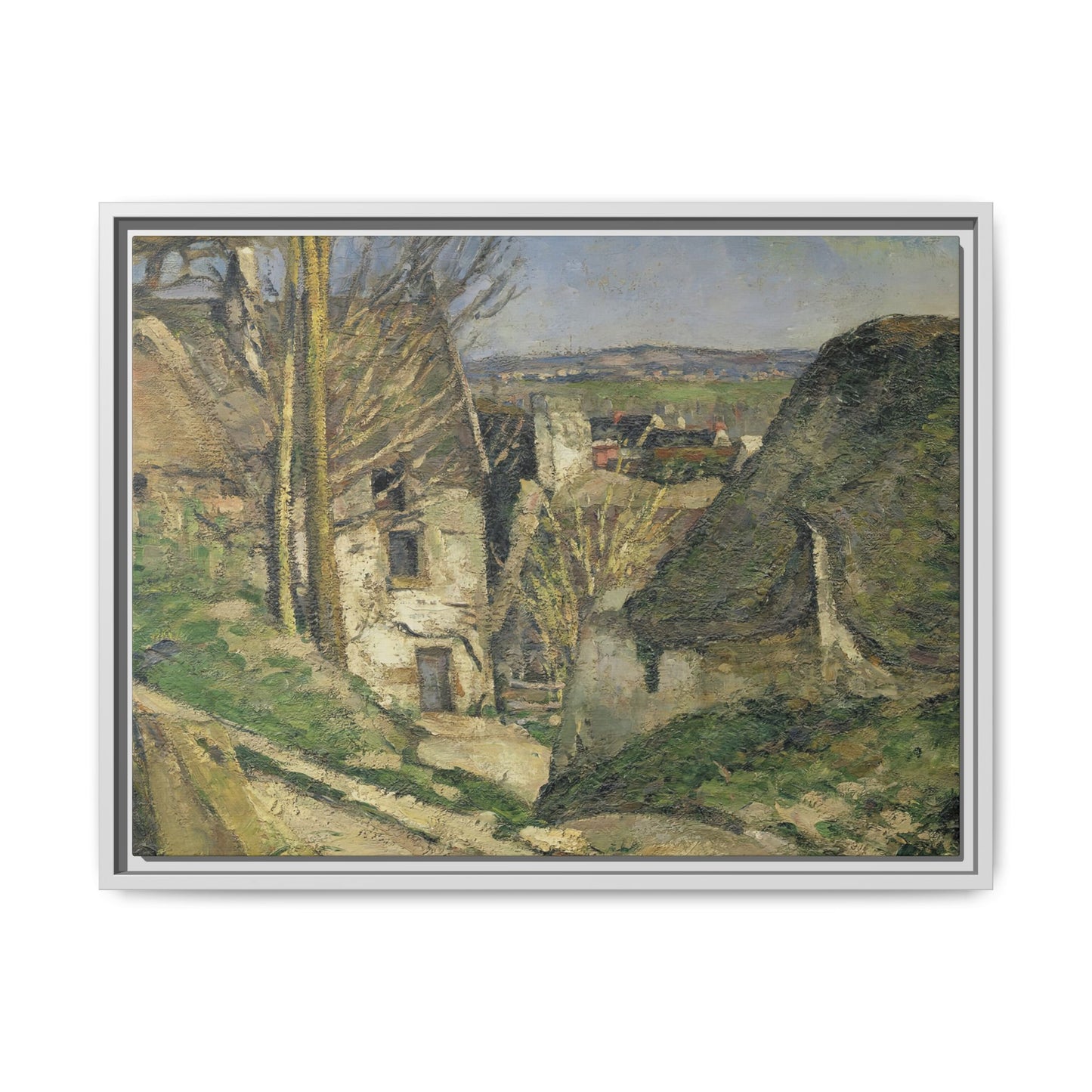 Cézanne, Paul - The House of the Hanged Man, Auvers-sur-Oise (1874) - Matte Canvas, Framed