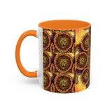 Lion Summer Mandala - Colorful Accent Mugs
