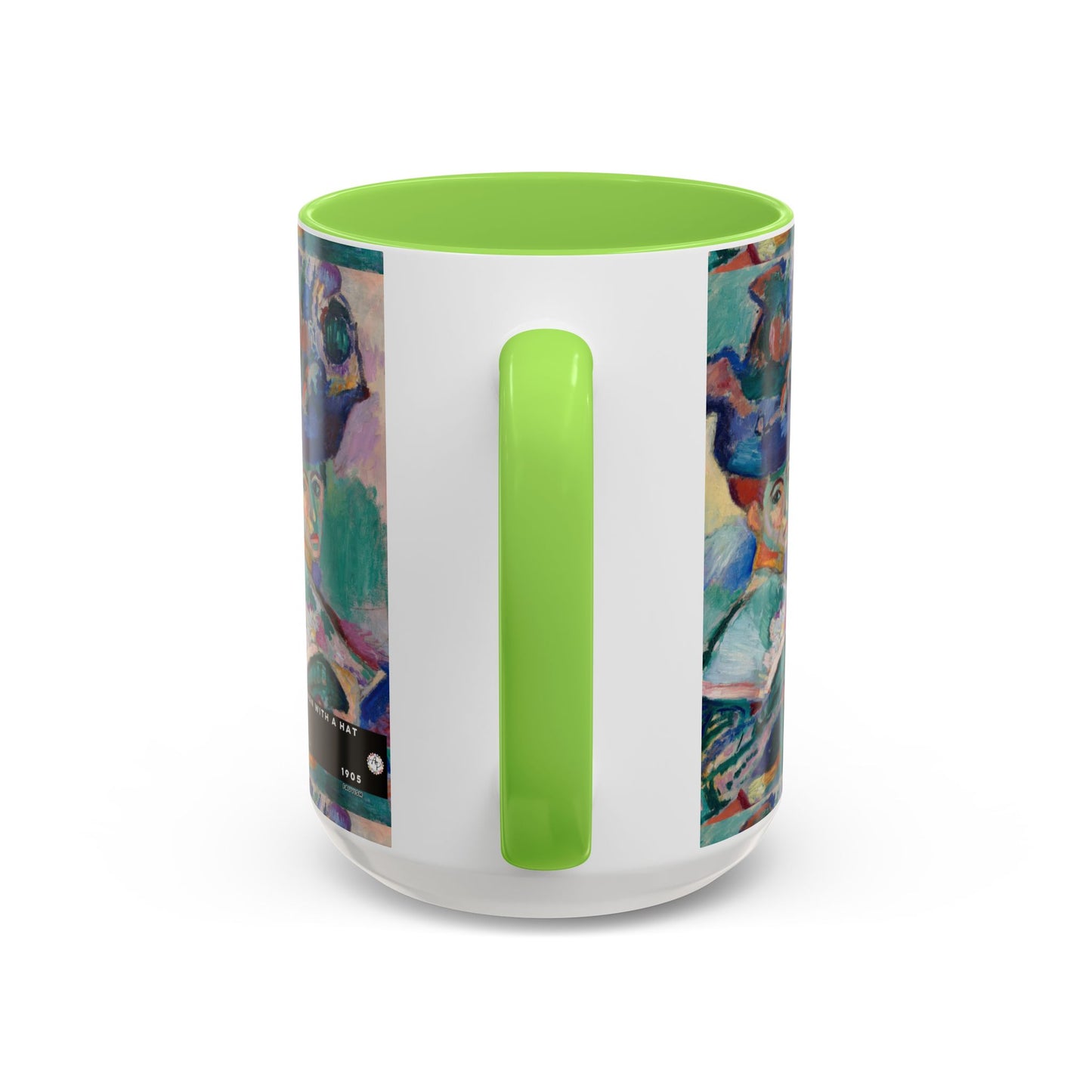 Matisse, Henri - Woman with a Hat (1905) - Colorful Accent Mugs