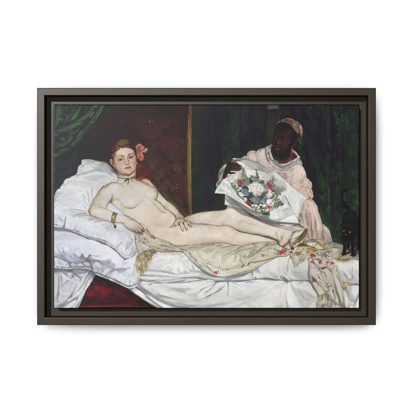 Manet, Édouard - Olympia (1870) - Matte Canvas, Framed