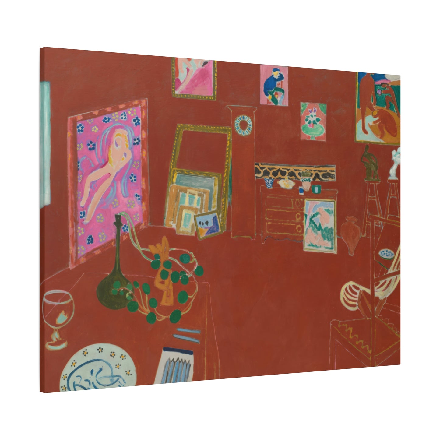 Matisse, Henri - The Red Studio (1911) - Canvas Block, unframed