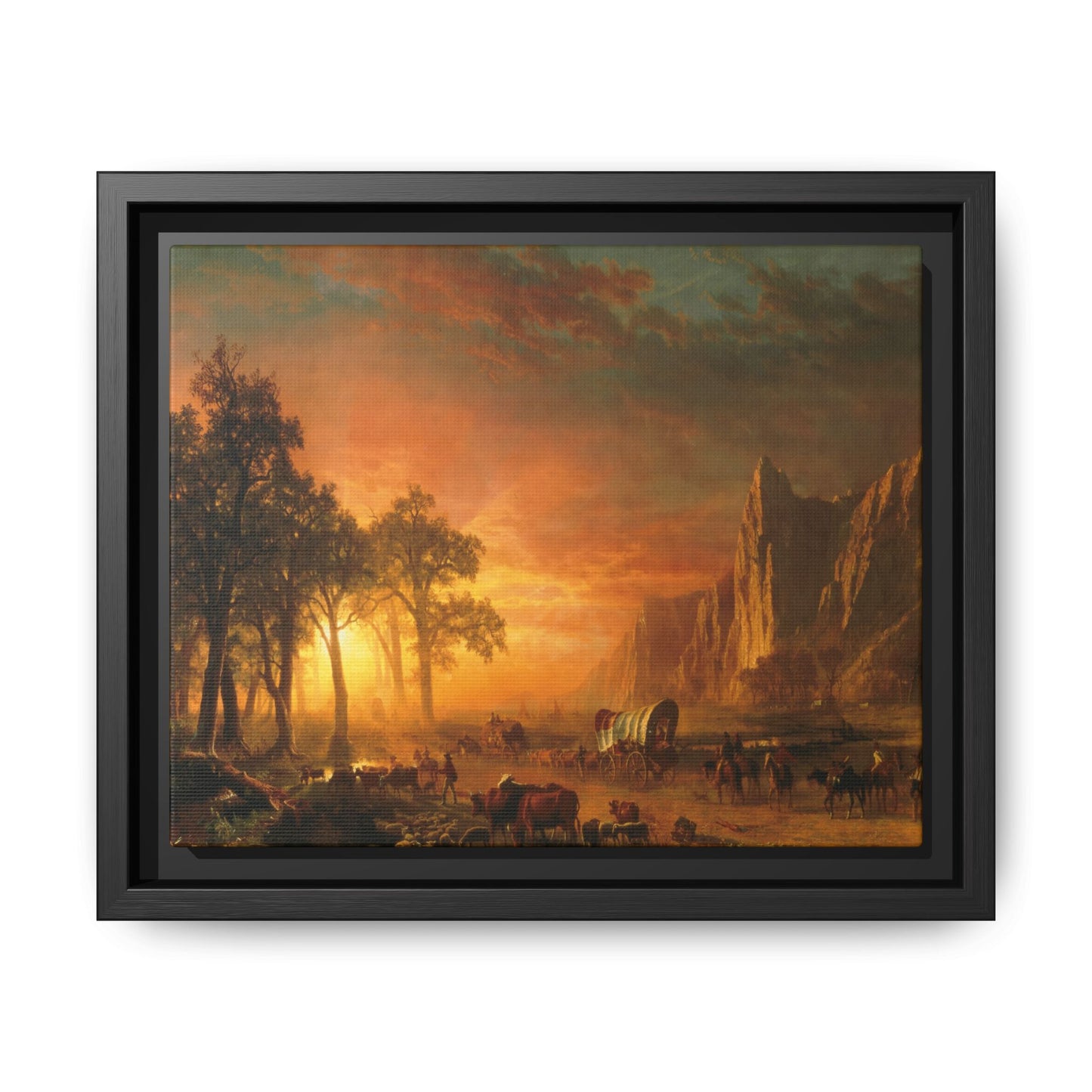 Bierstadt, Albert - Emigrants Crossing the Plains (1867) - Matte Canvas, Framed