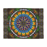 Emerald Arrows Mandala - Arctic Fleece Blanket