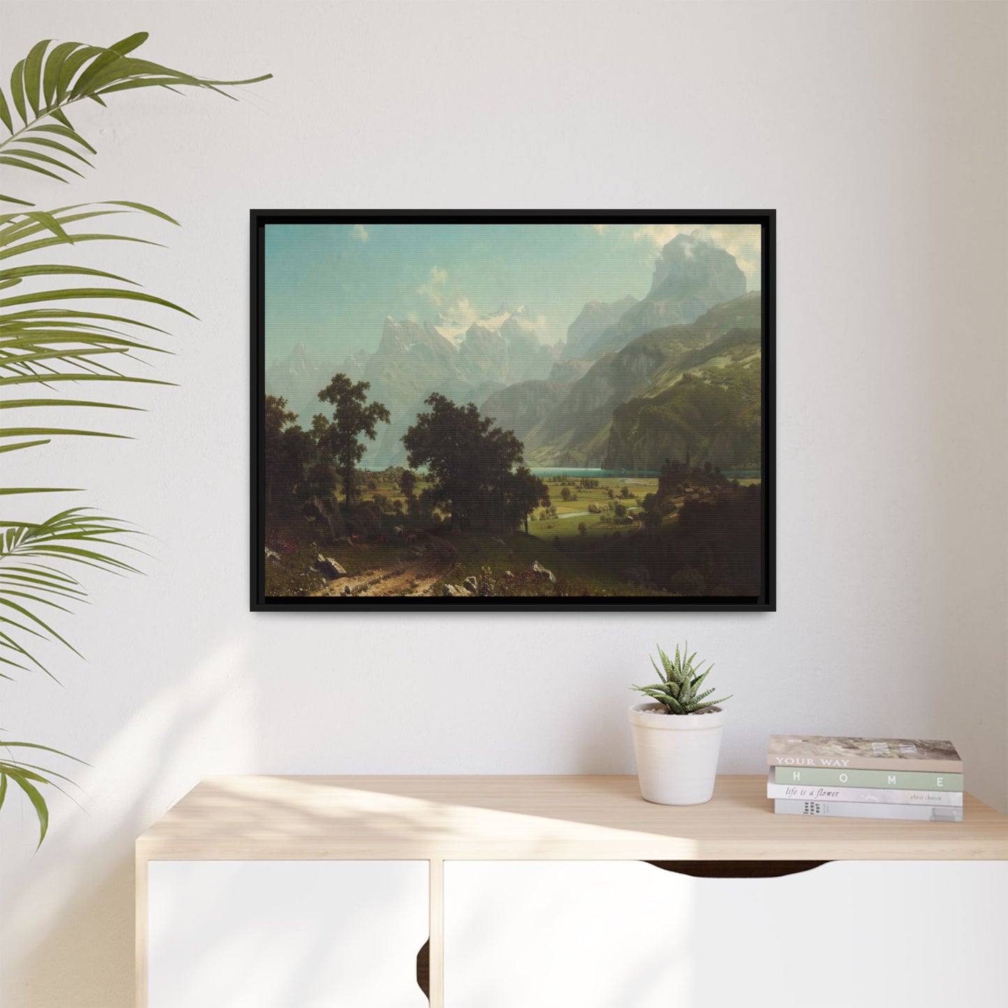Bierstadt, Albert - Lake Lucerne (1858) - Matte Canvas, Framed