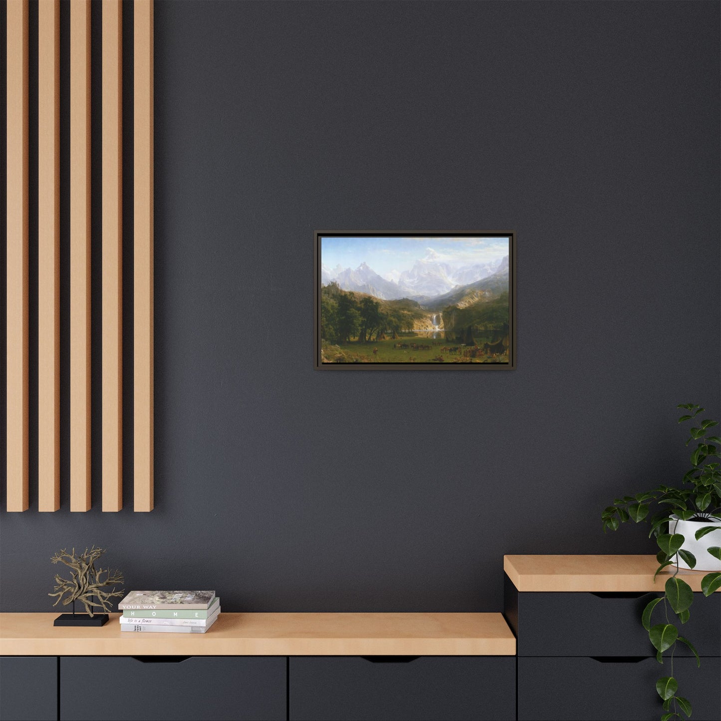 Bierstadt, Albert - The Rocky Mountains, Lander’s Peak (1863) - Matte Canvas, Framed
