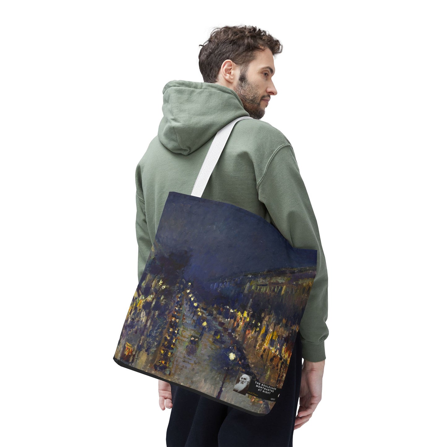 Pissarro, Camille - The Boulevard Montmartre At Night (1897) - Tote Bag