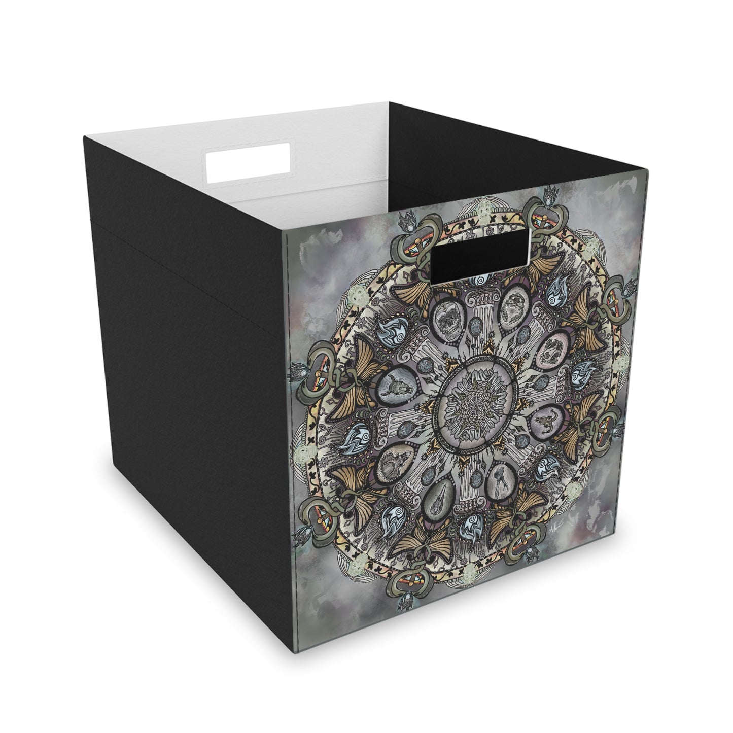 Memento Mori Mandala - Felt Storage Box