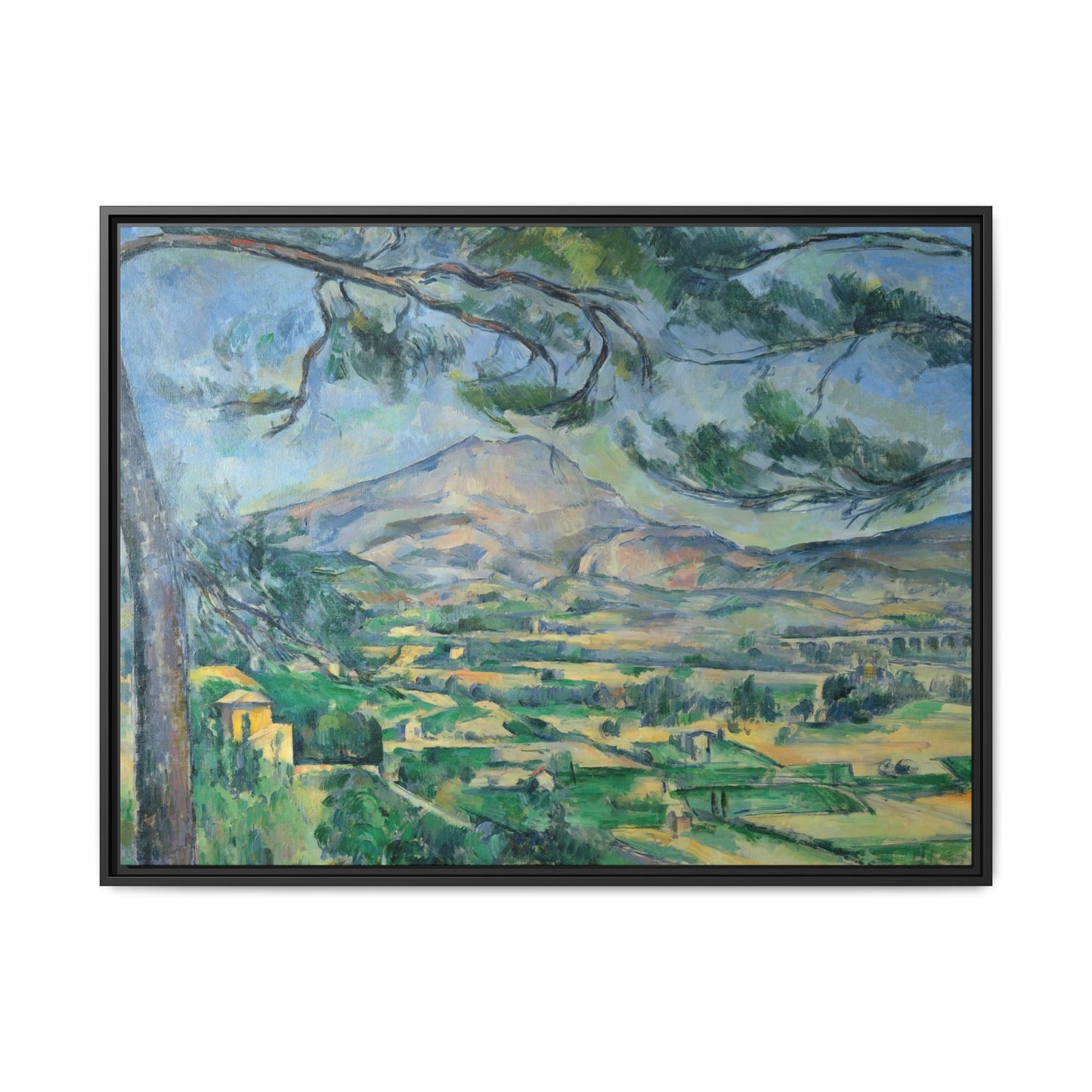 Cézanne, Paul - Mont Sainte-Victoire with Large Pine (1887) - Matte Canvas, Framed
