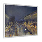 Pissarro, Camille - The Boulevard Montmartre At Night (1897) - Matte Canvas, Framed