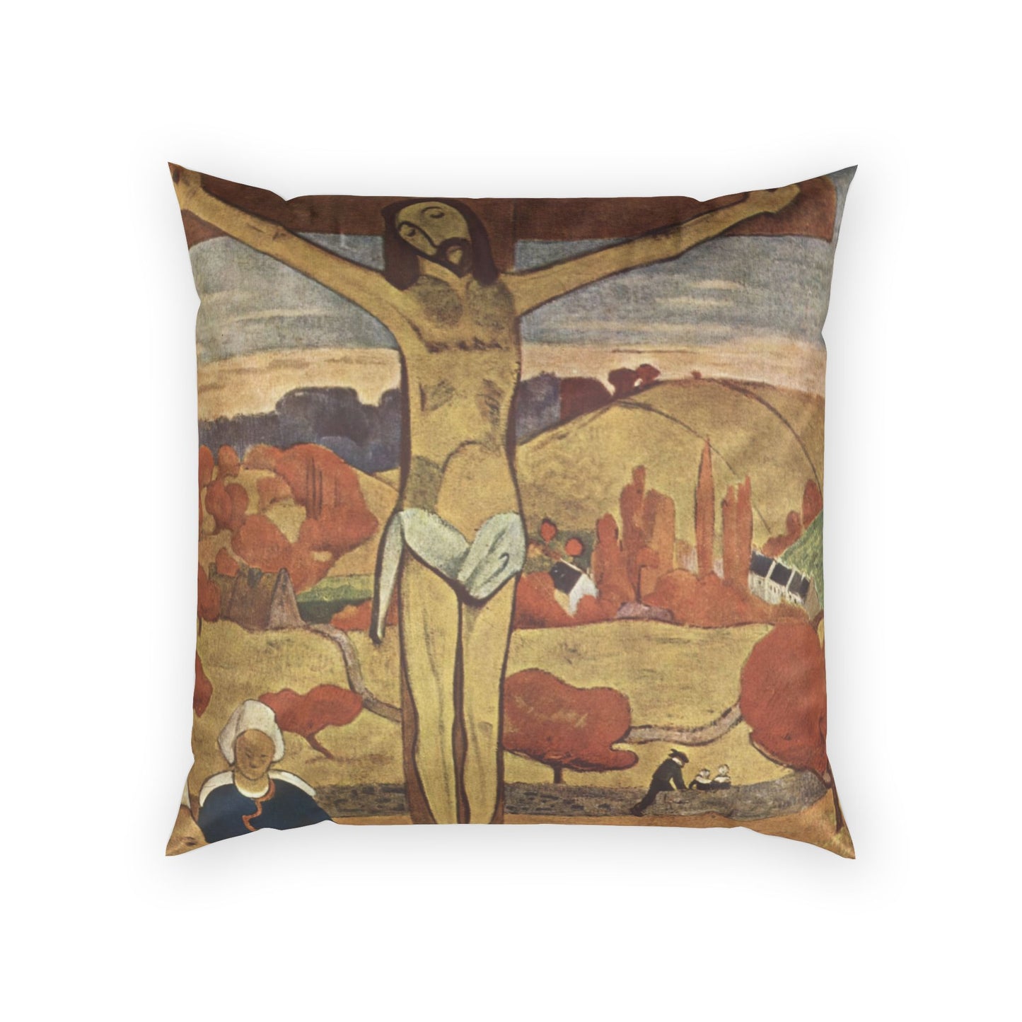 Gauguin, Paul - The Yellow Christ (1889) - Poly Velvet Pillow