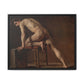 Courbet, Gustave - Study of a Nude Man (1840) - Matte Canvas, Framed